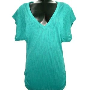 (Sold) BKE | Green V Neck Tee Shirt L